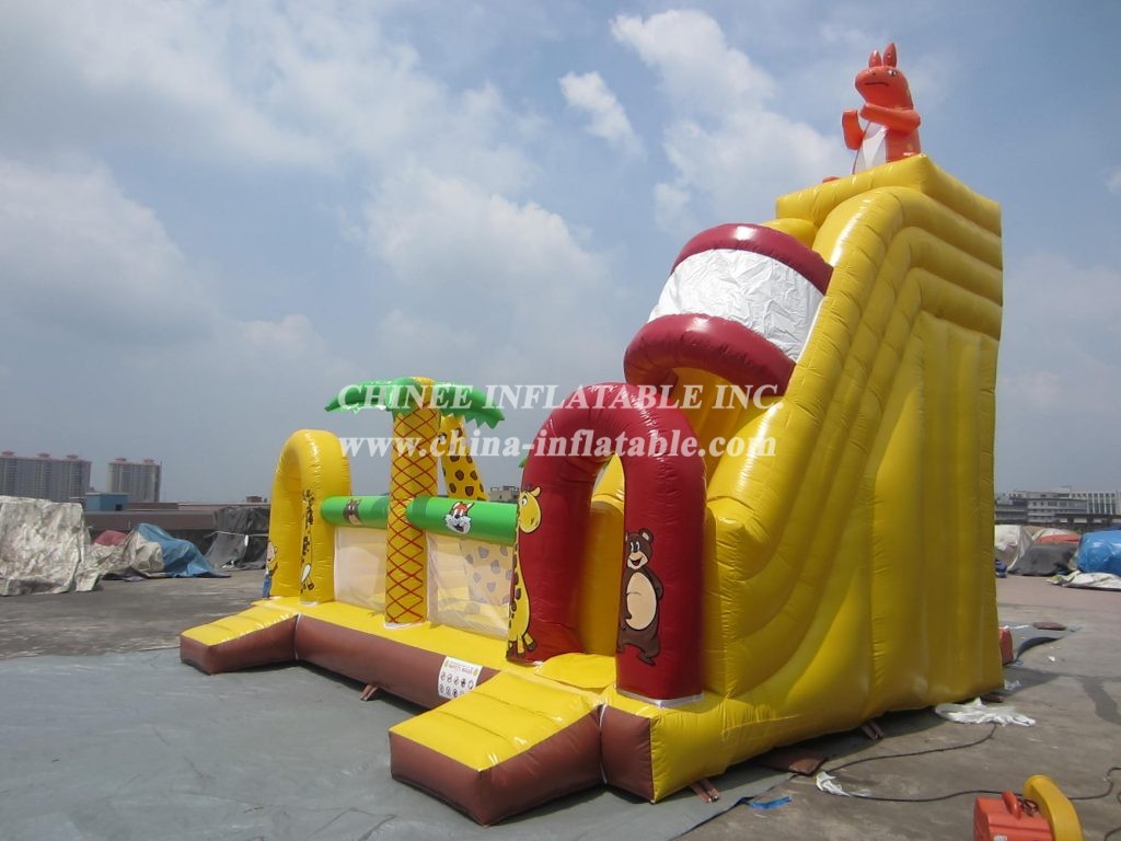 T8-1241 Jungle Themed Inflatable Slides