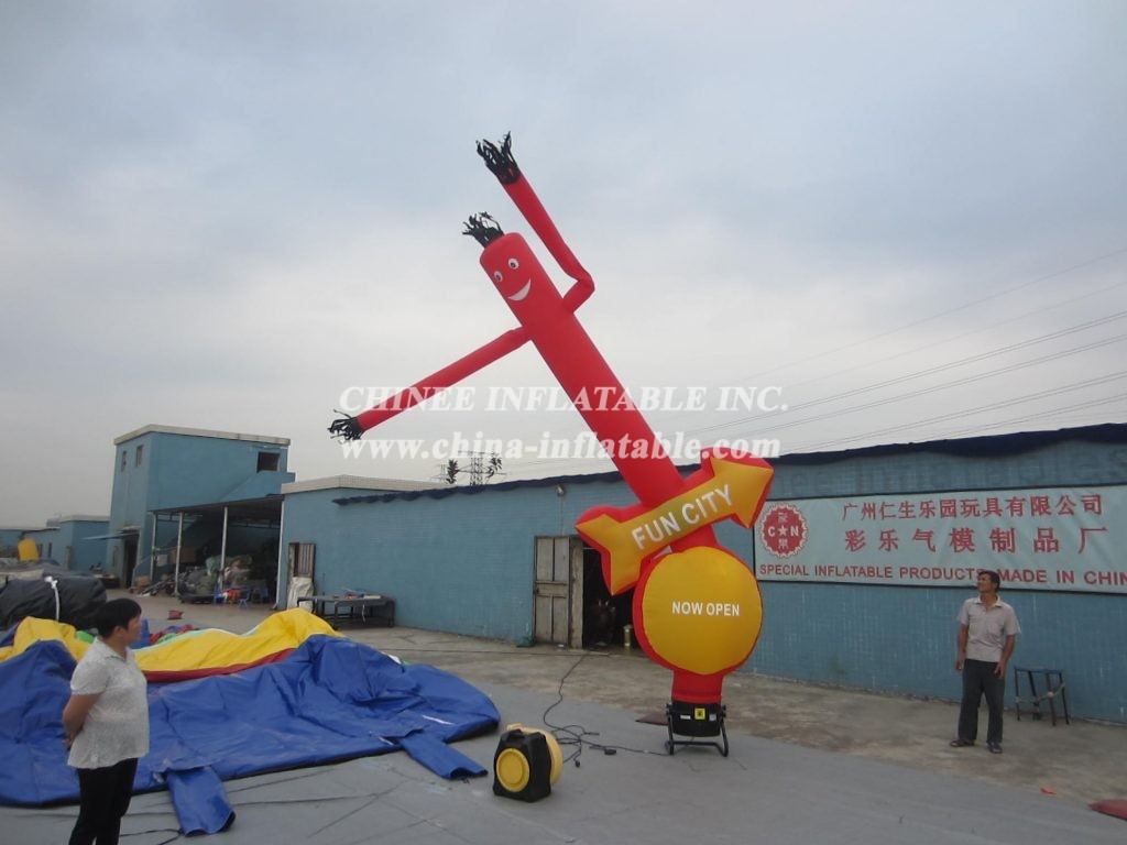 D2-46 Air Dancer Inflatable Red Tube Man For Advertising