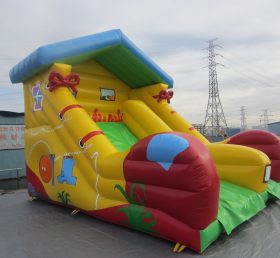 T8-472 Big House Inflatable Dry Slide For Kids