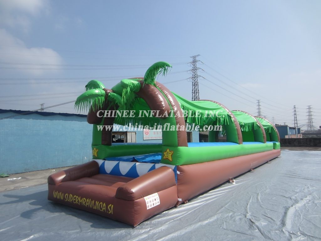 T10-104 Jungle Theme Inflatable Water Slides