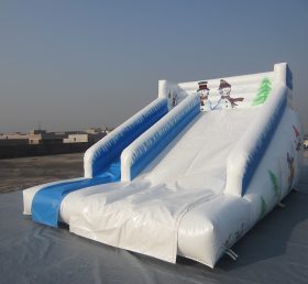 T8-655 Winter Snowman Theme Inflatable Dry Slide