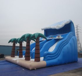 T8-205 Inflatable Slides Sea And Trees Giant Slide