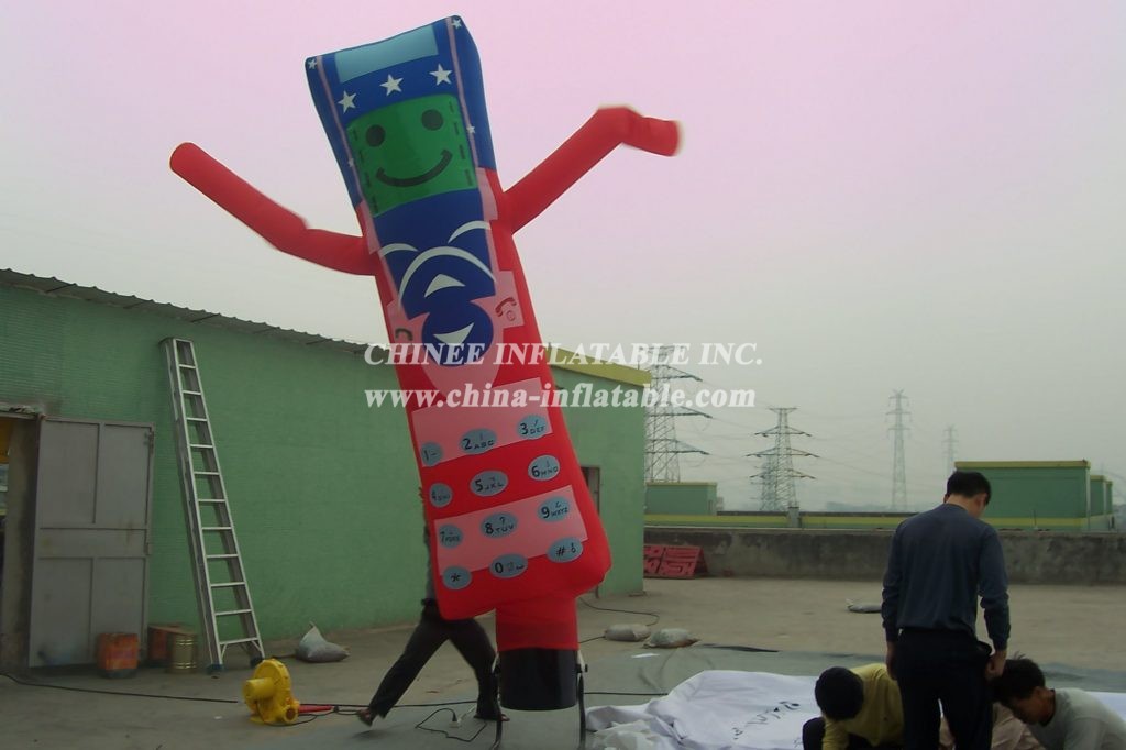 D2-48 Air Dancer Inflatable Mobile Phone Tube Man For Advertising