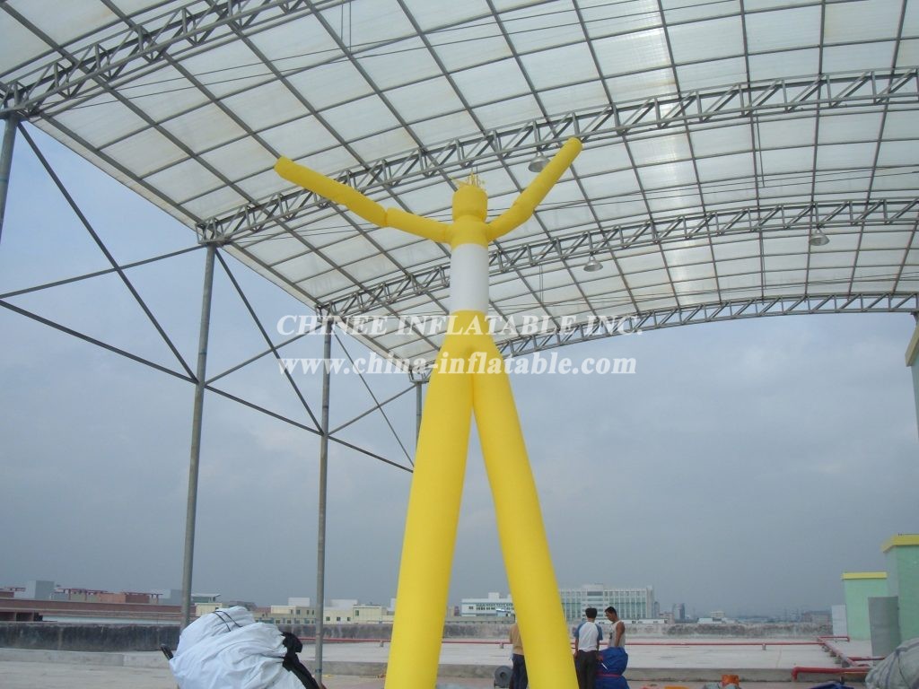 D2-80 Double Leg Inflatable Yellow Tubeman Air Dancer