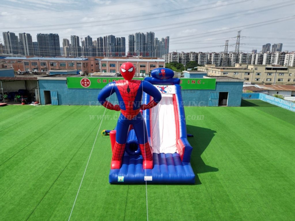 T8-1024 Spider-Man Superhero Inflatable Slide