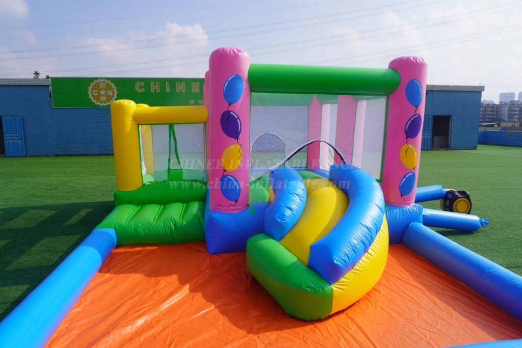T2-2636 3-In-1 Inflatable Combos Party Bouncer With Slide &Amp; Pool