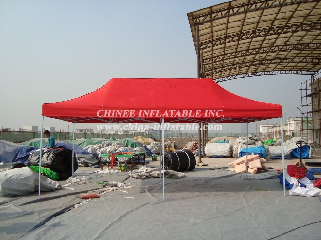 F1-2 Commercial Folding Red Canopy Tent