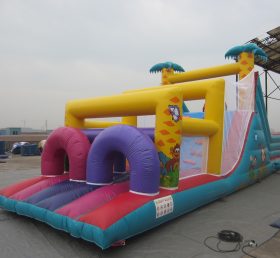 T7-340 Jungle Theme Inflatable Obstacles Courses