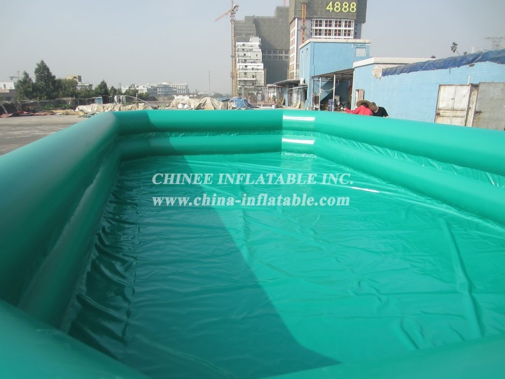 Pool2-512 Two Layer Long Green Inflatable Pool