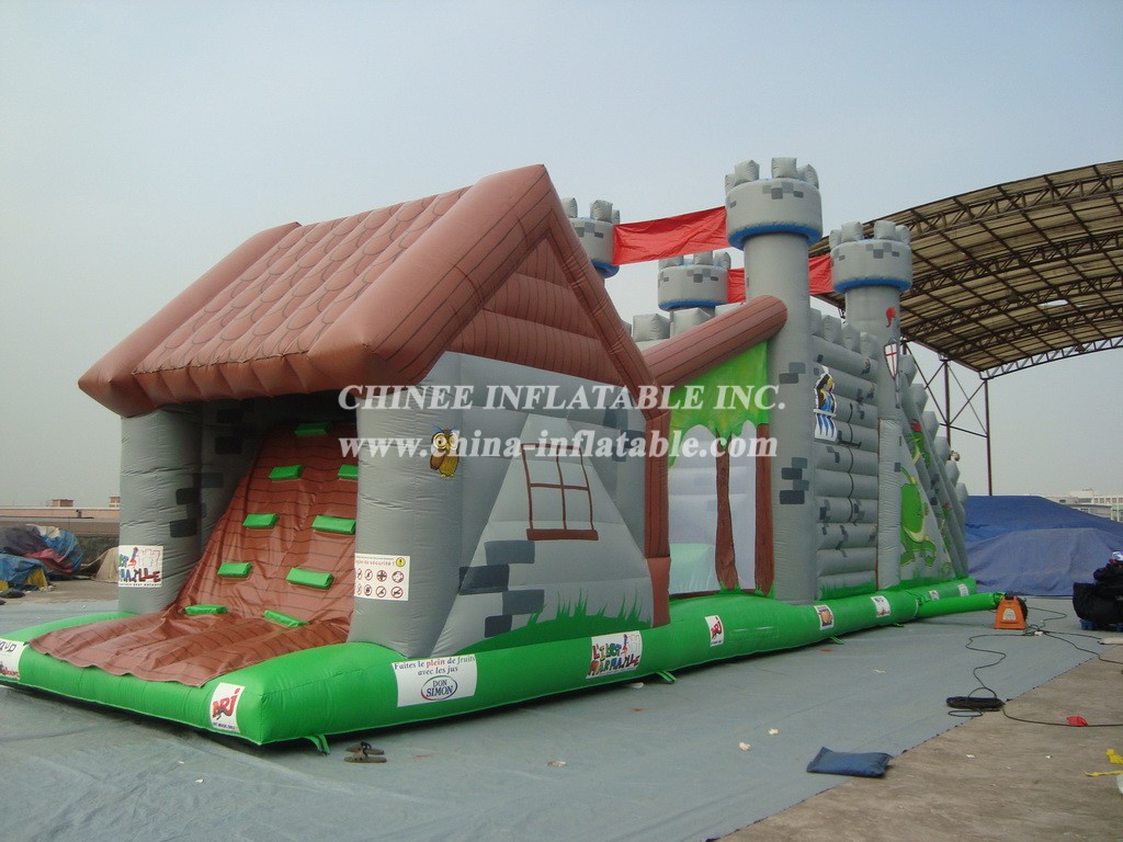 T11-619 Inflatable Bounce House Jump Obstacle Bouncer Courses