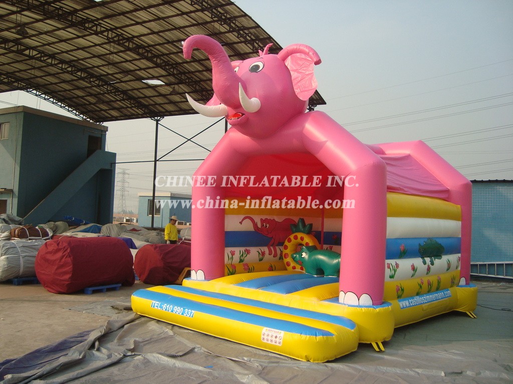 T2-2532 Pink Elephant Inflatable Bouncer