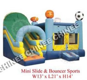 T5-137 Sport Style Inflatable Castle Bouncer House Combo With Slide