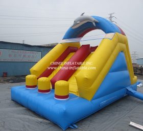 T8-164 Dolphin Inflatable Obstacle Dry Slide