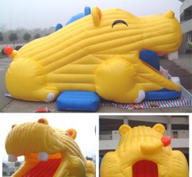 T8-165 Yellow Hippo Inflatable Slide