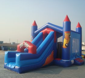 T8-174 Car Themed Inflatable Castle Slide