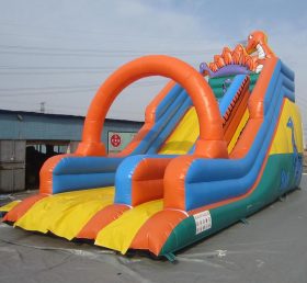 T8-201 Dinosour Inflatable Dry Slide For Outdoor Used