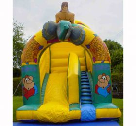 T8-483 Outdoor Inflatable Giant Dry Slide Cartoon Theme For Commercial Used