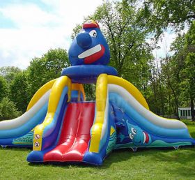 T8-489 Cartoon Three Falls Slide Inflatable Outdoor Slide