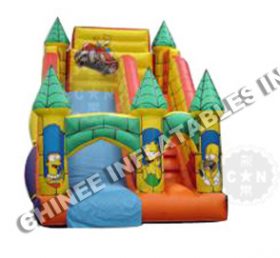 T8-601 Cartoon Inflatable Castle Slide