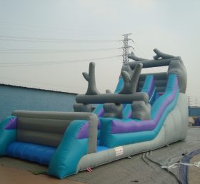 T8-654 Grey Giant Inflatable Dry Slide