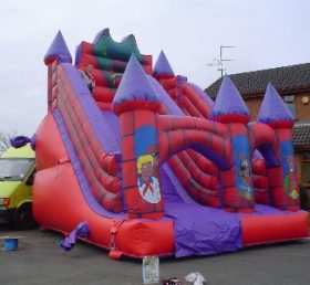 T8-703 Outdoor Innflatable Castle Dry Slide