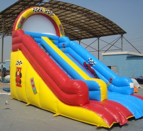 T8-796 High Quality Race Theme Inflatable Dry Slide