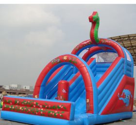 T8-956 Cartoon Theme Climbing Sport Game Kids Inflatable Slide