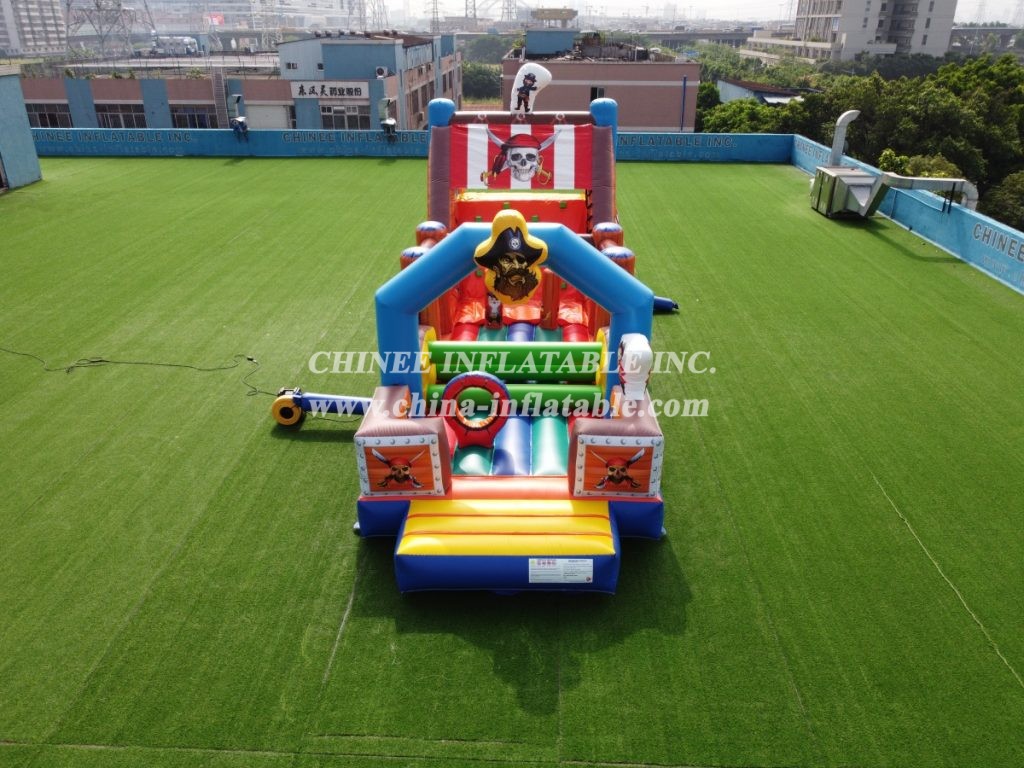 T7-568 Pirate Theme Inflatable Obstacle Course Party For Team Events