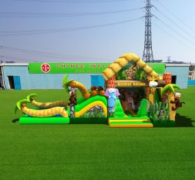 T6-445 Jungle Theme Giant Inflatable Amusing Park Game For Kids