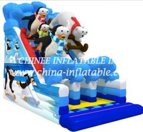 T8-1505 Penguin Inflatable Slide Kid Obstacle Inflatable Dry Slide
