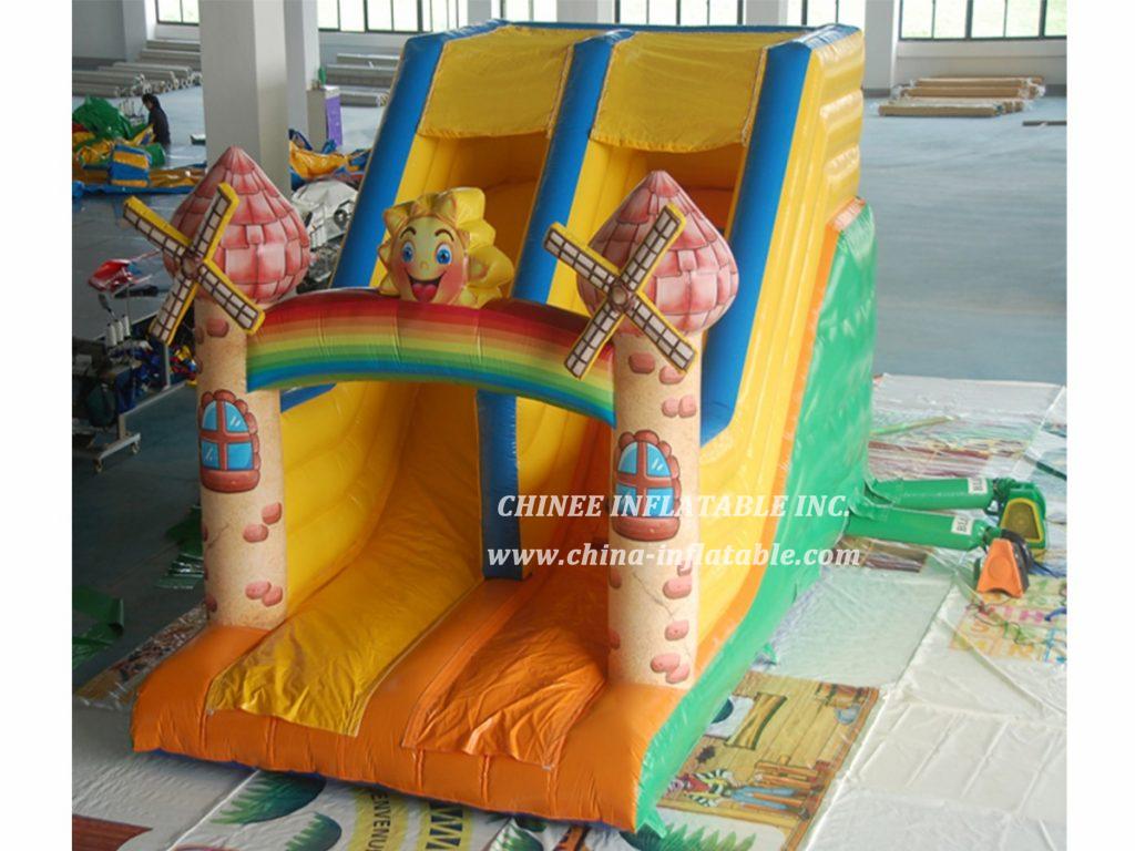 T8-1541 Cartoon Jumping Castle With Slide Inflatable Dry Slide