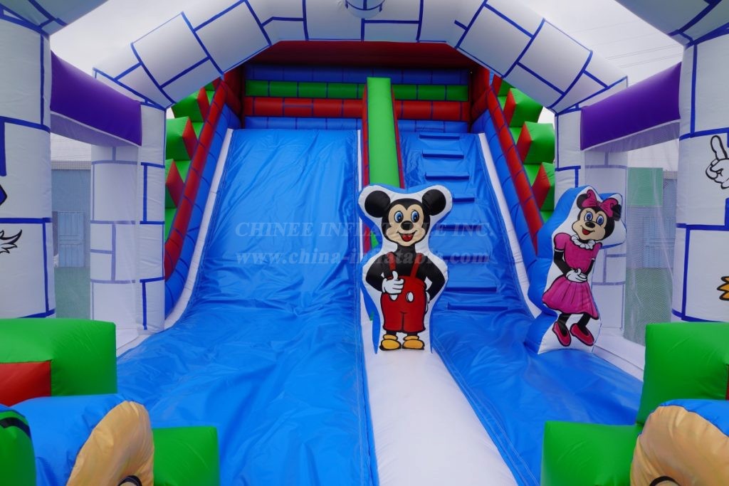 T8-834B Disney Mickey Mouse Donald Duck Inflatable Slide