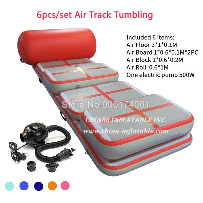 AT1-015 (6 Pieces) Inflatable Air Track Gymnastic Airtrack Tumbling Mat Gym Mini Air Mat For Sale