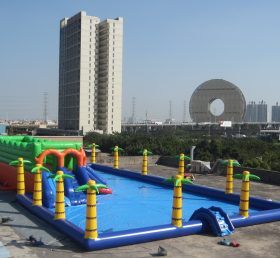 pool3-001 jungle theme inflatable pool