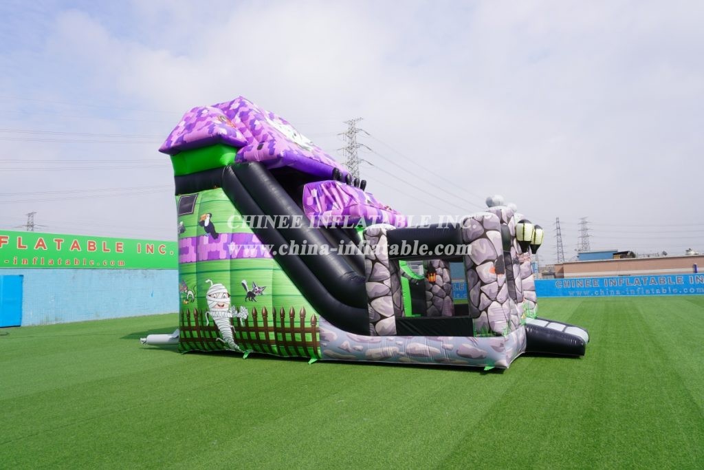 IS3-003 Haunted House Inflatable Slide Halloween Slide