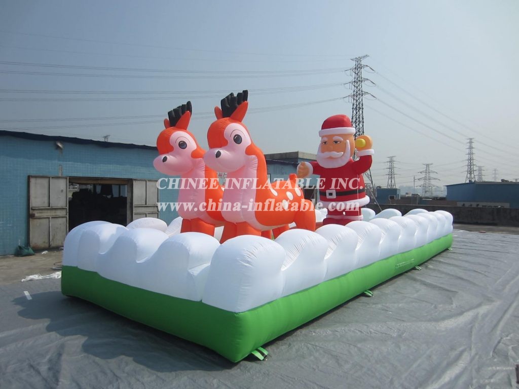 C1-142 Christmas Inflatables Santa Claus And Deer