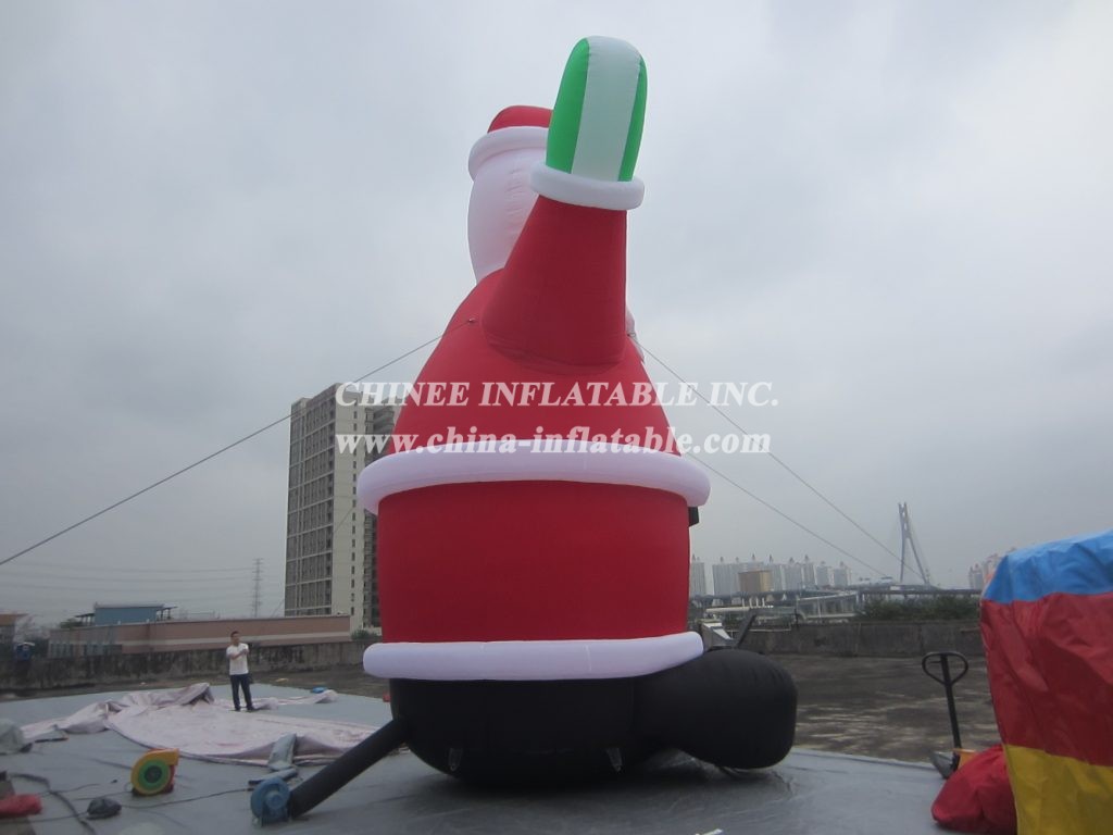 C1-115 8M Height Outdoor Giant Inflatable Christmas Santa Claus Decoration