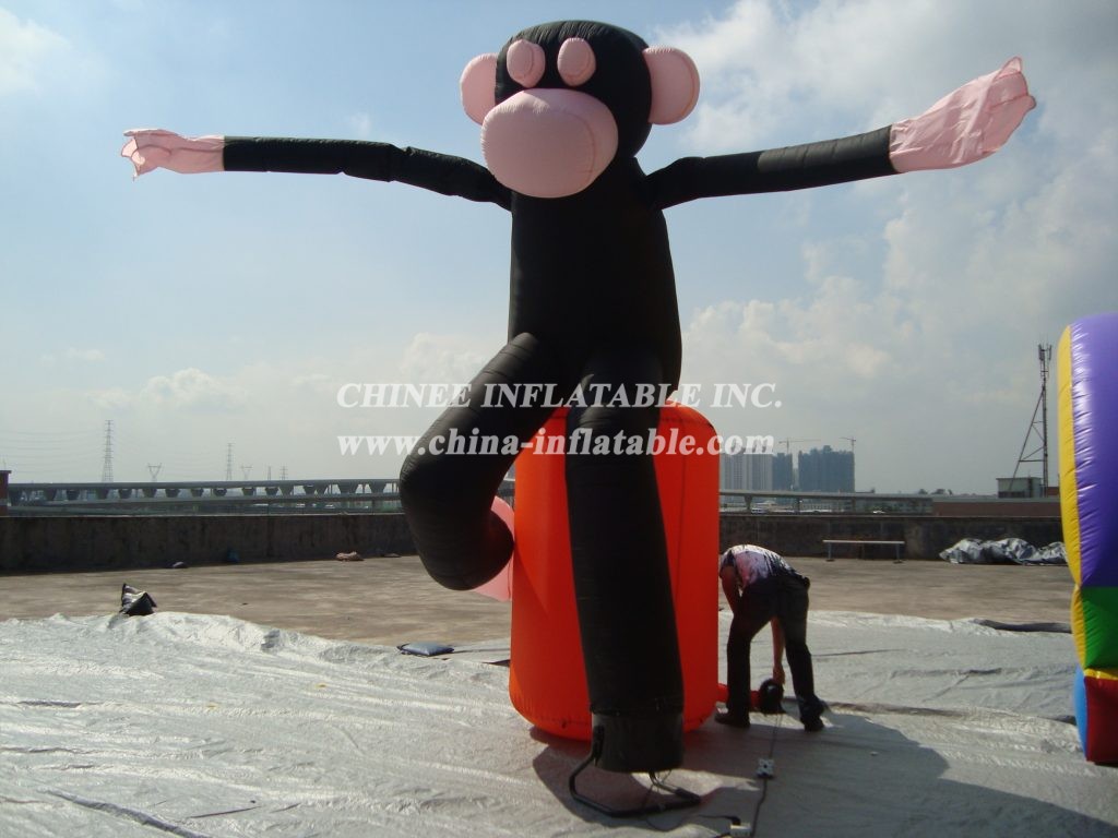 D2-110 Inflatable Monkey Air Sky Dancer For Advertising