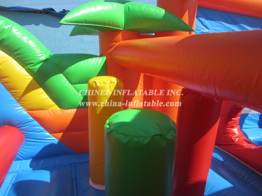 T7-1245 Jungle Theme Inflatable Obstacle Course