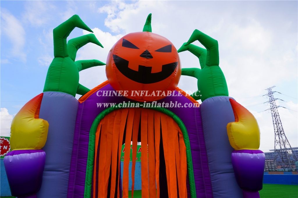 Arch2-358 Inflatable Halloween Arch With Pumpkin