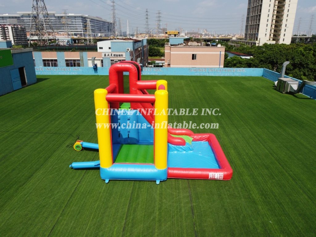 T8-3808 Inflatable Water Slide With Pool Kids Bounce Castle Small Combo Slide