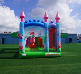 T5-1002D Peppa Pig Bouncy Castle Combo Slide Outdoor Kids Jumping Castle