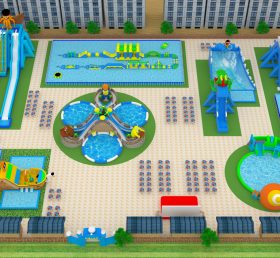 IS11-4020 Inflatable Zone Amusement Park Outdoor Playground
