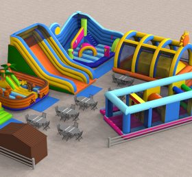 IS11-4021 Inflatable Zone Amusement Park Outdoor Playground