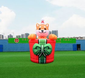 C1-251 Inflatable Christmas Shiba Inu Gift