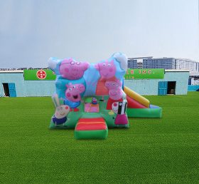 T2-4455 Peppa Pig Bouncy Castle Wilth Slide