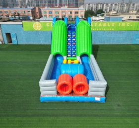 T8-3816 Customized Double Slide Inflatable Slide With Obstacles