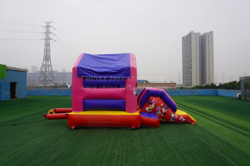 T2-2723G Mickey Mouse Theme Kids Bouncy Castle With Slide