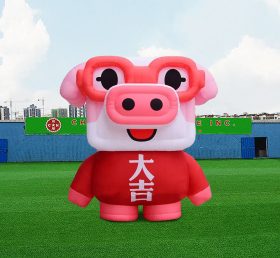 S4-605 Advertising Giant Inflatable Animal Pig / Inflatable Fat Pink Pig