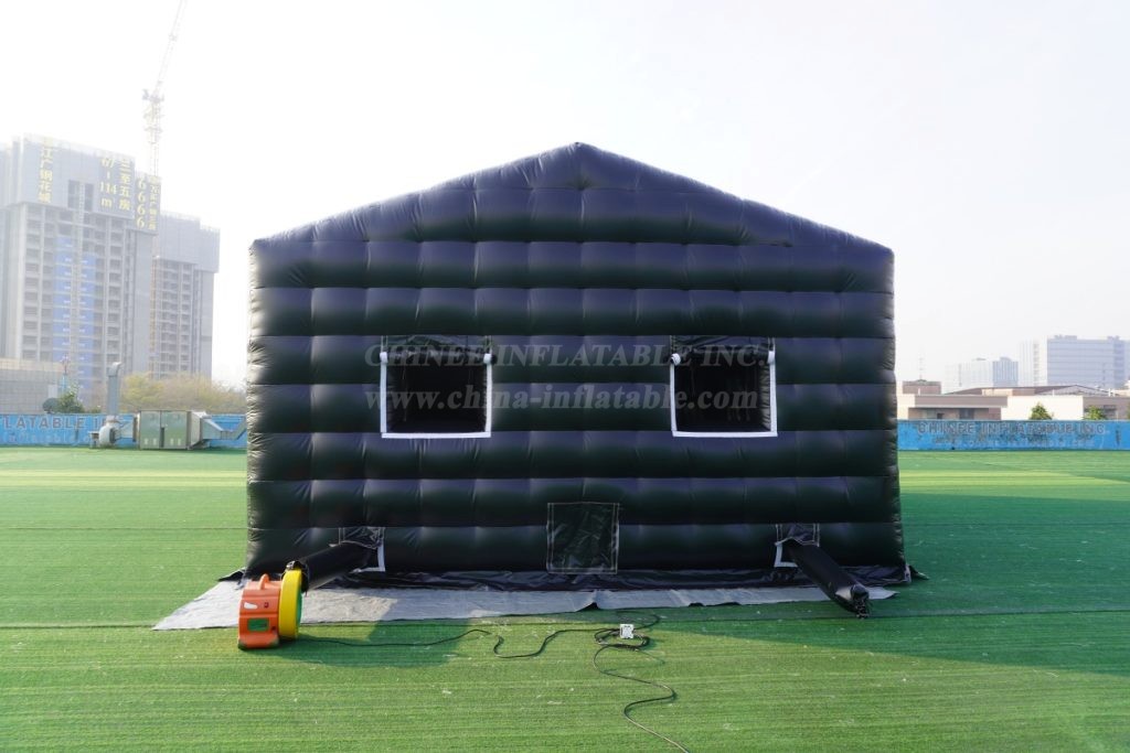 Tent1-704D Black Party Tent Inflatable Cube Tent